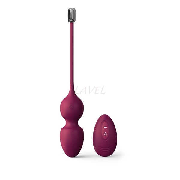 Вагинальные шарики Dorcel LOVE BALLS PLUM, вибрации и движения внутреннего шарика, пульт ДУ SO7388 фото