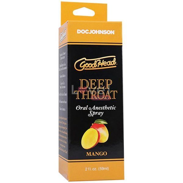 Спрей для мінету Doc Johnson GoodHead DeepThroat Spray - Mango 59 мл для глибокого мінету SX3465 фото