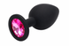 Анальна пробка Jewellery Silicone Black Plug M Pink 62530064-00087 фото 1