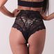 Еротичні мереживні трусики зі шнурівкою Midnight Lace, колір чорний, розмір M&ndash;L TNS1082 фото 7
