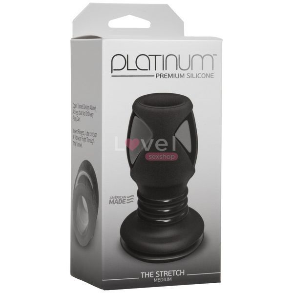 Анальний тунель Doc Johnson Platinum Premium Silicone &mdash; The Stretch &mdash; Medium &mdash; Black SO4923 фото