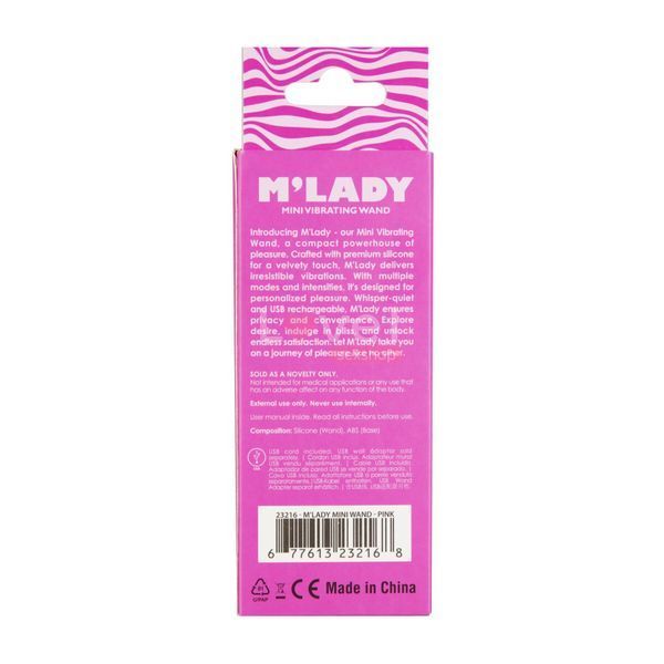 Вібромасажер M&rsquo;Lady Mini Vibrating Wand Pink SX3145 фото
