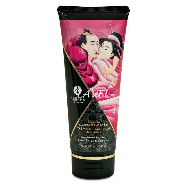 Съедобный массажный крем Shunga Kissable Massage Cream – Raspberry Feeling (200 мл) SO2504 фото