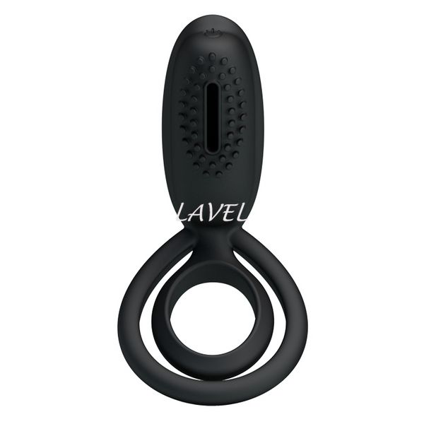 Ерекційне кільце з вібрацією на пеніс Pretty Love Penis Ring Black 6603BI0391 фото