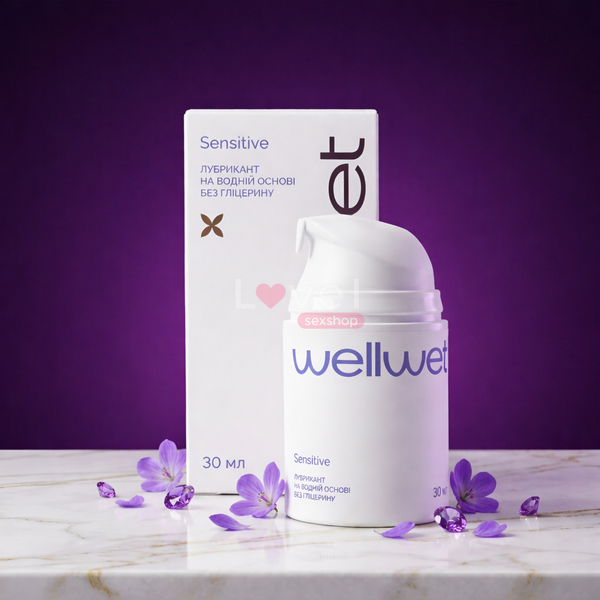 Лубрикант без гліцерину WellWet Sensitive на водній основі, 30 мл WV30LS фото