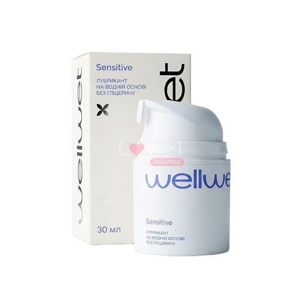 Лубрикант без гліцерину WellWet Sensitive на водній основі, 30 мл WV30LS фото