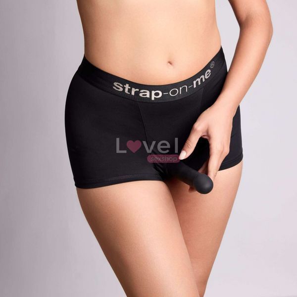 Шорти з фіксацією ділдо Strap-On-Me Harness Lingerie Allure - M - Black SX3523 фото