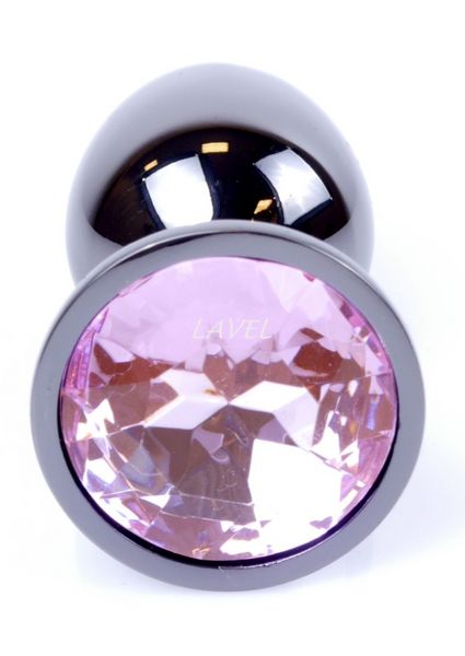 Анальная металлическая пробка с кристаллом Boss Jewellery Dark S, кристалл розовый (дл 7см, ширина 2,7см) BS6400027 фото