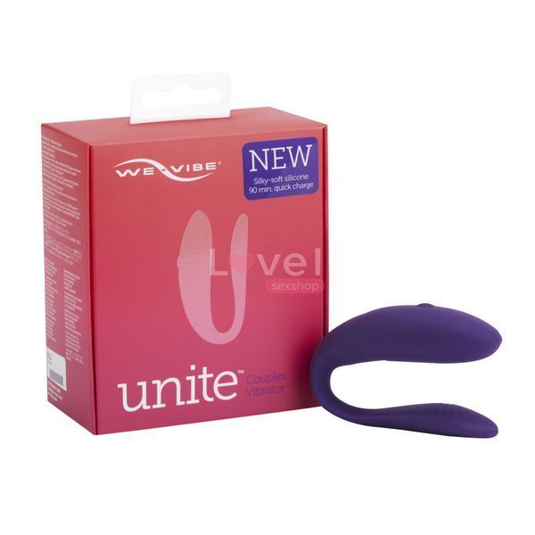 Недорогий вібратор для пар We-Vibe Unite Purple, однокнопковий пульт ДК SO6936 фото