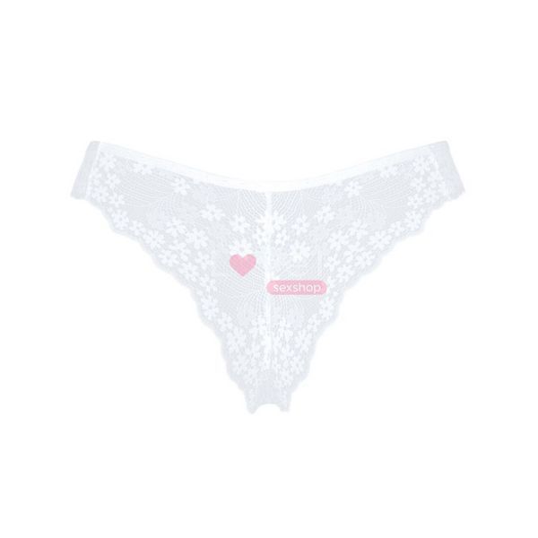 Напівпрозорі трусики Obsessive Heavenlly panties XL/2XL, відкриті сідниці SO8171 фото