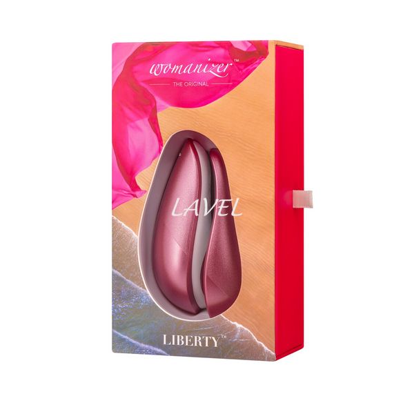 Вакуумный клиторальный стимулятор Womanizer Liberty Pink, магнитная крышка, 2 насадки SO8745 фото