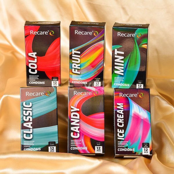 Презервативи Holographic Recare Ultra Thin Mint Condoms 12шт, ультратонкі, аромат: м'ята SX3337 фото