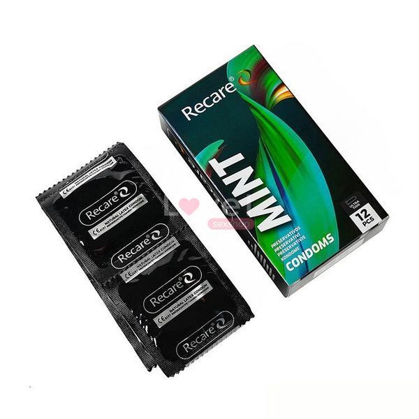 Презервативи Holographic Recare Ultra Thin Mint Condoms 12шт, ультратонкі, аромат: м'ята SX3337 фото