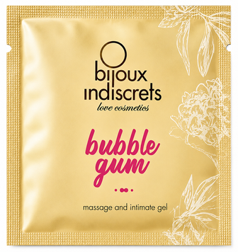 Пробник лубриканту Bijoux Indiscrets 2 в 1 зі смаком Bubble gum, 3 мл 0376 BM фото