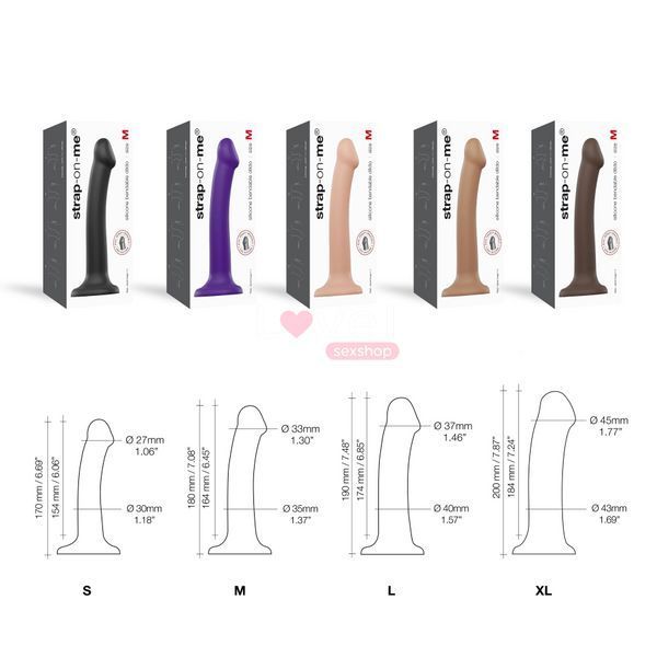 Насадка для страпона Strap-On-Me Dual Density Dildo Caramel S, диаметр 2,7 см, двухслойная, гибкая SO9864 фото