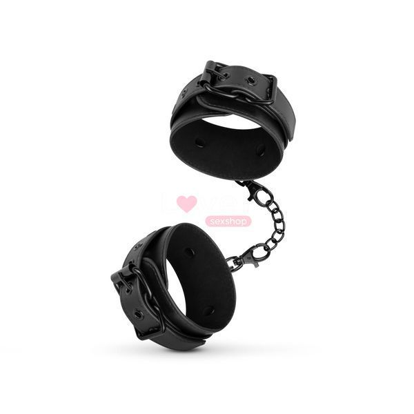 Поножи Bedroom Fantasies: Faux Leather Ankle Cuffs, черные SO8804 фото