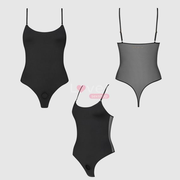 Боди с фиксацией дилдо Strap-On-Me Harness Body Signature - XS - Black SX3505 фото
