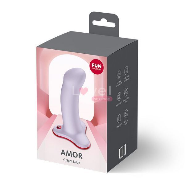 Фалоімітатор Fun Factory AMOR Purple, довжина 14,6 см, діаметр 3,7 см, вигнутий SX3655 фото