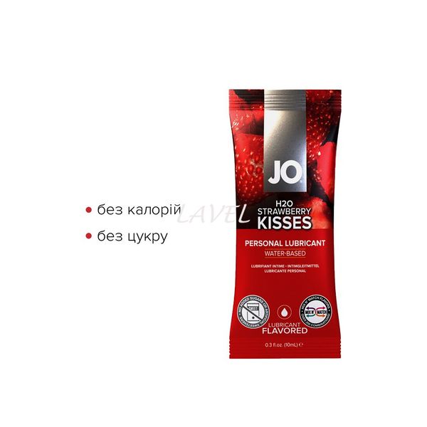 Набор лубрикантов Foil Display Box – JO H2O Lubricant – Strawberry – 12 x 10ml подходят для оральног SO6161 фото