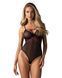 Боді Obsessive Novenes teddy, XS/S, прозоре, чашки на кісточках, декор у вигляді стрічок SX0610 фото 1