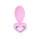 Анальная пробка - Silicone Anal Plug With Heart Crystal Base Pink 62530026-00253 фото 2