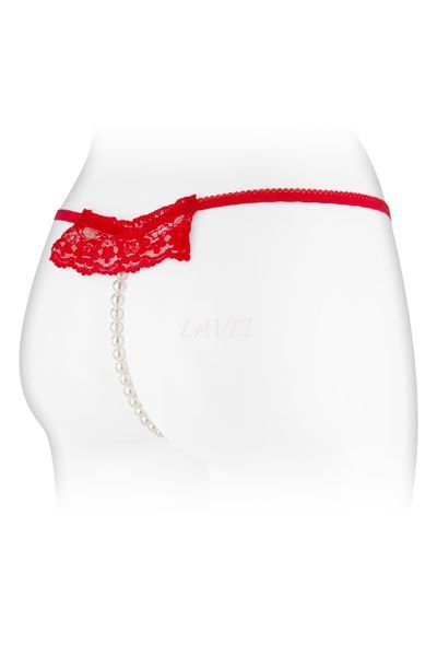 Трусики-стринги с жемчужной ниткой Fashion Secret KATIA Red SO2247 фото