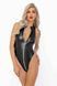(SALE) Боди Noir Handmade F294 Powerwetlook bodysuit with front zipper - M SX0196 фото 5