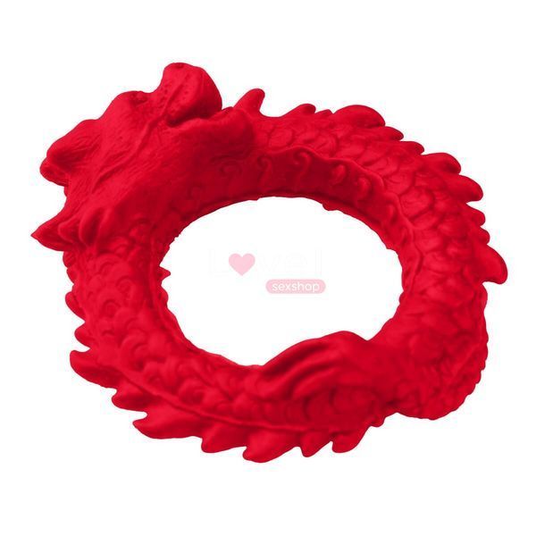 Ерекційне кільце &ndash; дракон Creature Cocks Rise of the Dragon Silicone Penis Ring &ndash; Red, діаметр 4 см SX2221 фото
