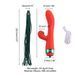 Вібратор-кролик з флогером LOCKINK SEVANDA Whip Vibrating Massage Wand - Red & Green SX0903 фото 2