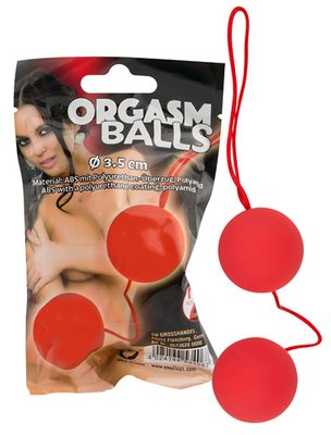 Червоні вагінальні кульки ОРГАЗМ  513628 фото