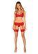 Комплект Obsessive Ingridia 3-pcs set XL/2XL, красный, бюстгальтер, стринги, пояс SO9035 фото 6