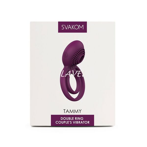 Двойное эрекционное кольцо с вибрацией Svakom Tammy Violet SO4853 фото