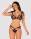 (SALE) Полупрозрачный эротический комплект Obsessive Obsessivia 2pcs set black L/XL, бюстгальтер и трусики, SO7298 фото 1