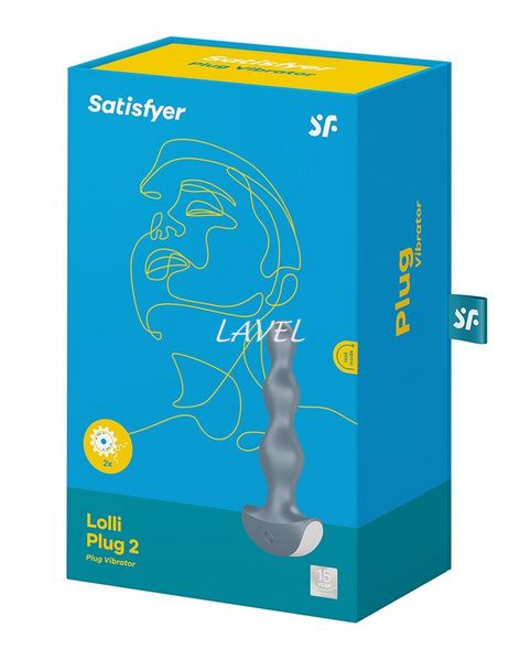 Анальный стимулятор-бусины с двумя моторами Satisfyer Lolli-Plug 2 Ice blue SO4927 фото