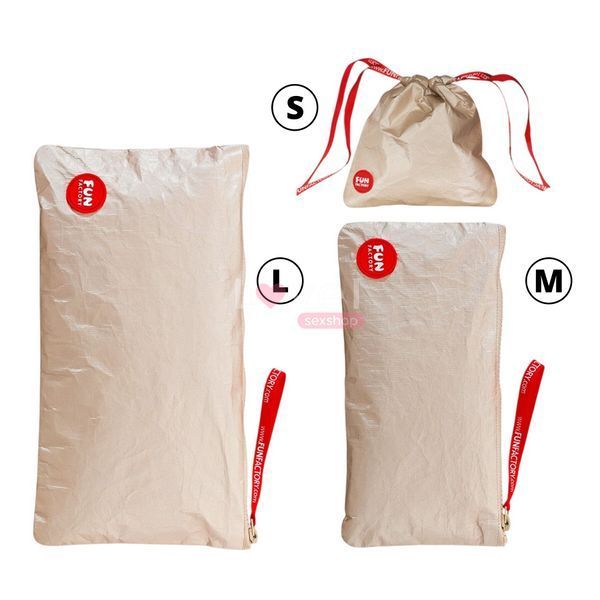 Сумка для секс-игрушек Fun Factory TOYBAG M, золотистая, на молнии, 25x12 см SX1011 фото