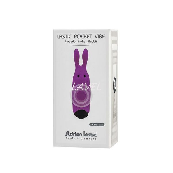 Вибропуля Adrien Lastic Pocket Vibe Rabbit Purple со стимулирующими ушками AD33483 фото