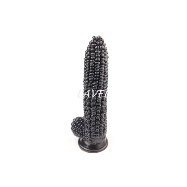 Фалоімітатор Corn Dildo Black (довжина21см, діаметр 4 см) LAV2000072 фото