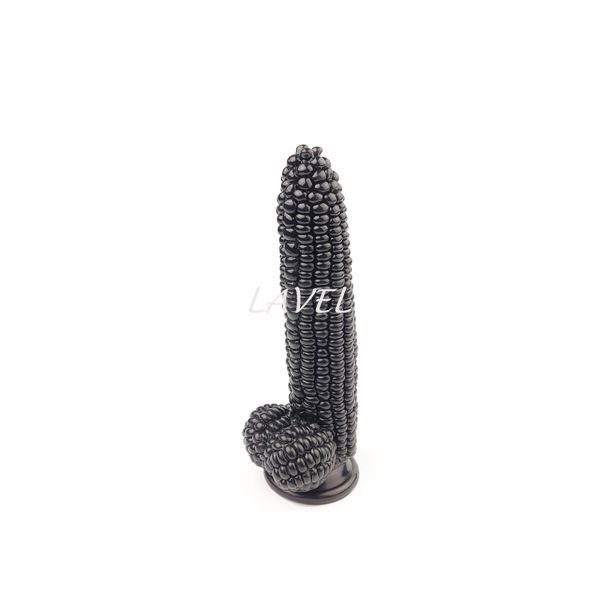 Фалоімітатор Corn Dildo Black (довжина21см, діаметр 4 см) LAV2000072 фото