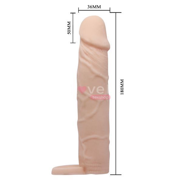 Насадка на член Pretty Love Penis Sleeve Flesh 7 (длина 18 см диаметр 3,5 см) 6603BI0411 фото