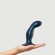 Дилдо Strap-On-Me DILDO PLUG SNAKY METALLIC BLUE, размер M, диаметр 4 см, вводимая длина 15,3 см SO6825 фото 1