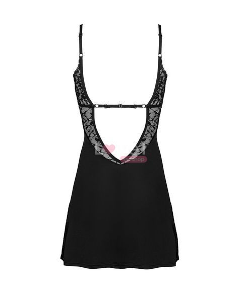 Сорочка Obsessive Bellastia chemise & thong M/L SX1129 фото
