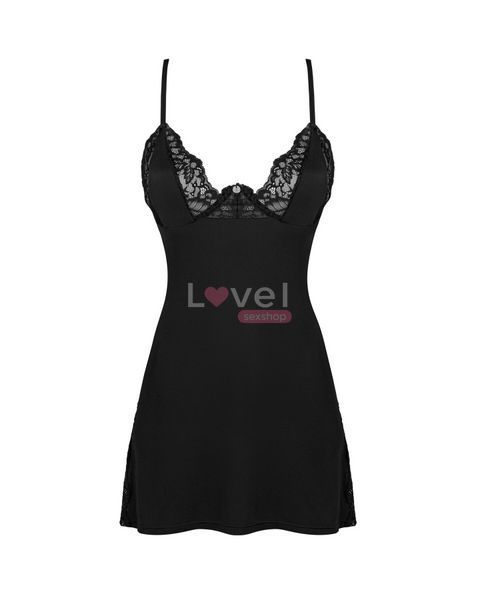 Сорочка Obsessive Bellastia chemise & thong M/L SX1129 фото