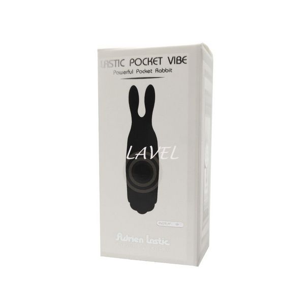 Вибропуля Adrien Lastic Pocket Vibe Rabbit Black со стимулирующими ушками AD33499 фото