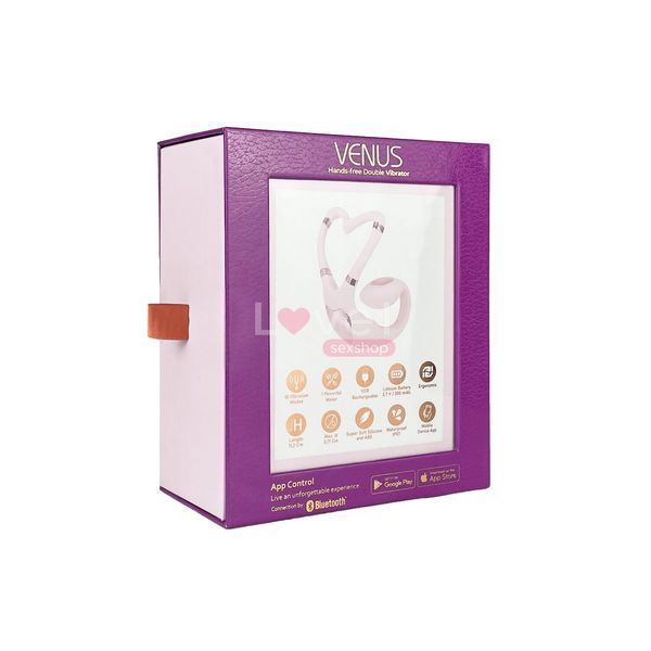Смарт-вібратор для пар Adrien Lastic Venus + APP, подвійний, можна носити під одягом, 10 режимів SX1283 фото