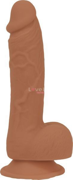 Фалоімітатор ADDICTION Steven 7.5" Silicone Dong Caramel, віброкуля в подарунок SX3155 фото