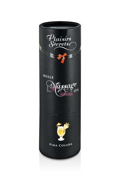 Массажное масло Plaisirs Secrets Pina Colada (59 мл) с афродизиаками, съедобное, подарочная упаковка SO1841 фото