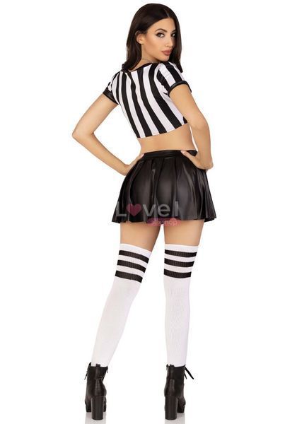 Костюм рефери Leg Avenue Time Out Referee M, кроп-топ, юбка, свисток SO9192 фото