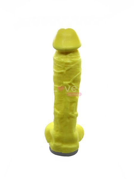 Крафтове мило-член із присоскою Чистий Кайф Yellow size XL, натуральне SO2770 фото