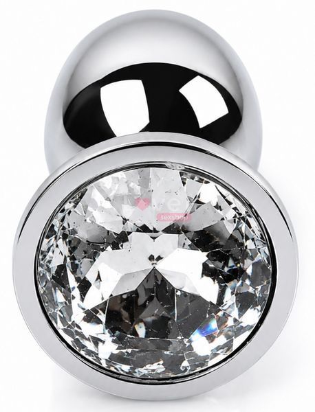 Анальная пробка Jewellery Silver Plug Clear BS6400012 фото