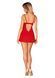 Пеньюар Obsessive Ingridia chemise & thong XL/2XL, красный, сорочка, стринги SO9038 фото 7